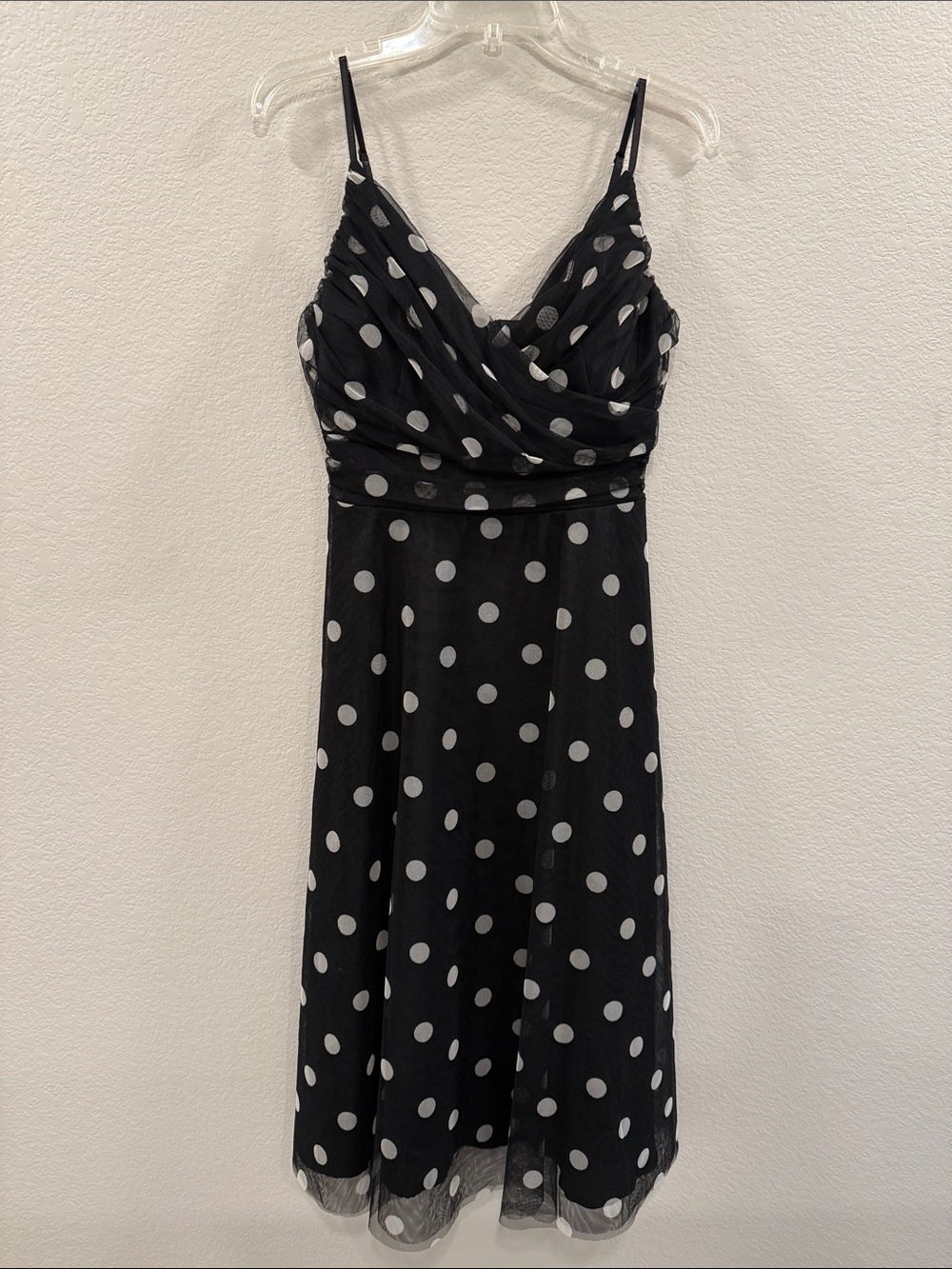 Jessica Howard Black & White Polka Dot Midi Dress